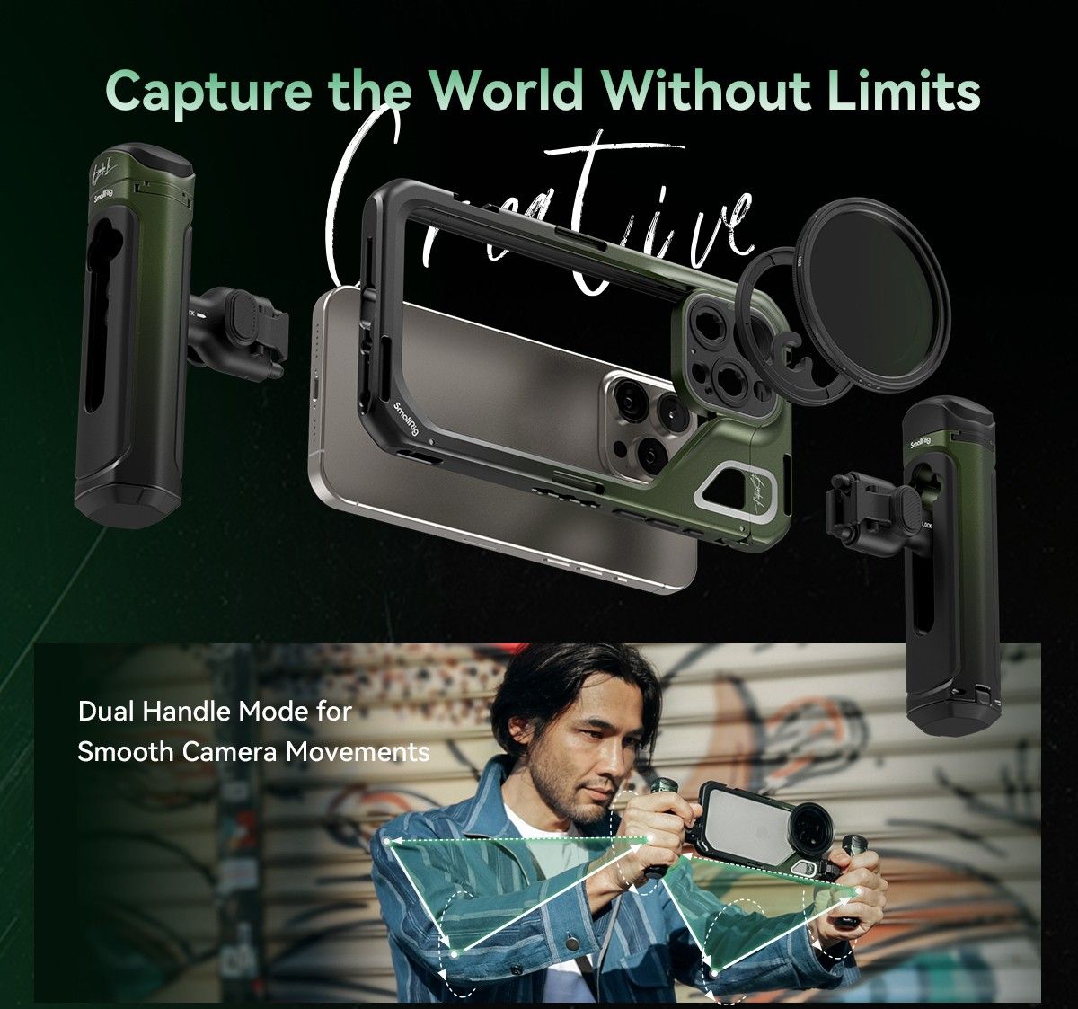 SmallRig -Mobile Video Cage for iPhone 15 Pro -15 Pro Max ประกัน